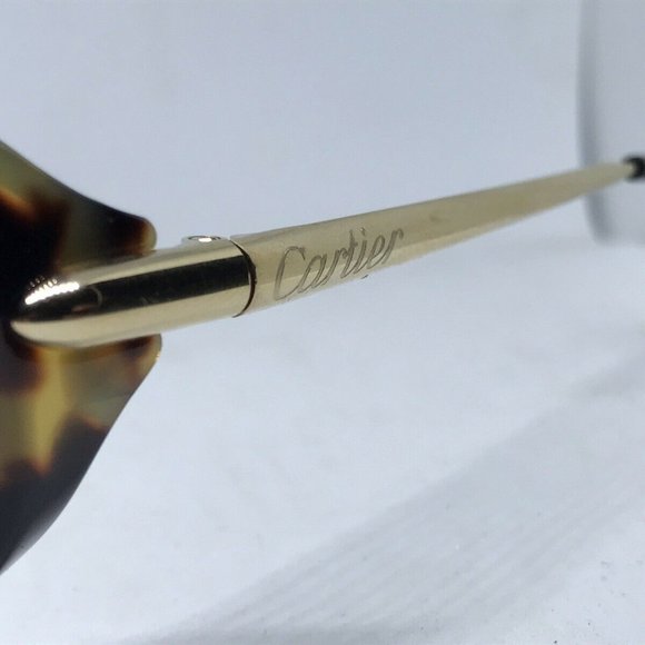 Cartier Glasses Sunglasses Santos Gold Vintage Frames - Picture 5 of 10